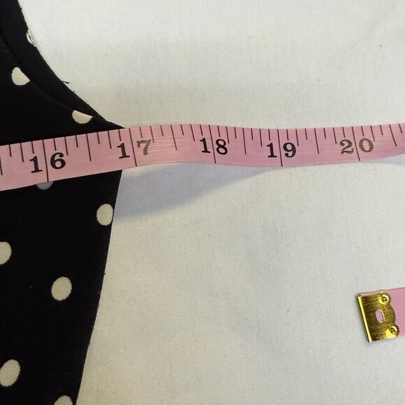 Lauren Ralph Lauren Women’s Black & White Polka Dot Faux Wrap Midi Dress, Size 8 - Picture 8 of 12
